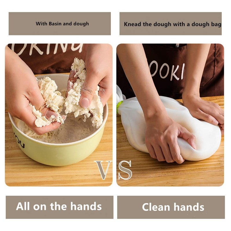 Large Silicone Kneading Bag, Reusable Food-Grade Silicone Bag, Multifunctional Dough
