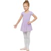 MdnMd Girls Toddler Ballet Leotard with Skirted Short Sleeve Dance