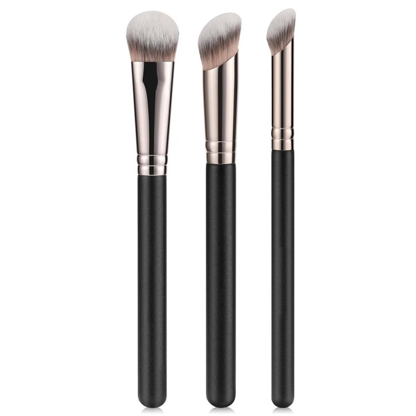 3 Pcs Concealer Brush Set, Blush Brush,Concealer Brush for Under