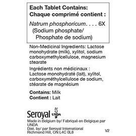 UNDA - Natrium Phosphoricum 6X (Salt) - Homeopathic Remedy - 100 Tablets