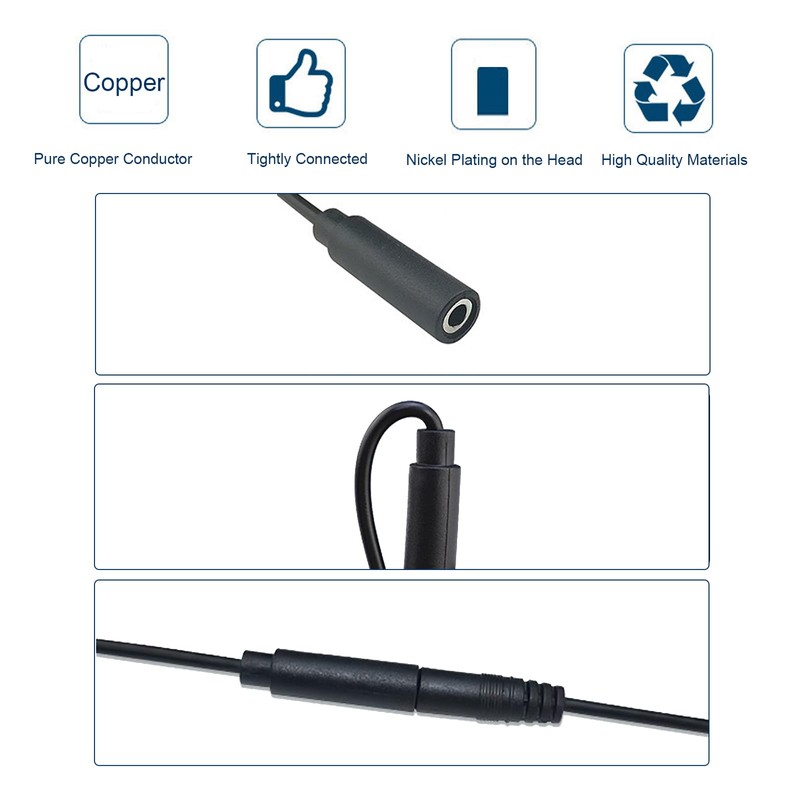 EAHOSUCC 1PCS 0.25M/0.8FT 2.5mm TRS Bare Wire Connector Cable，2.5mm Stereo