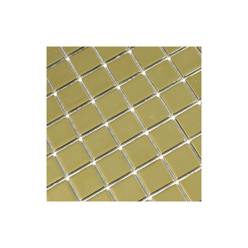 Glass Mosaic Tiles Gold Plain Bathroom Wall Living Room Kitchen