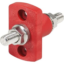 Blue Sea 2204 Red Terminal Feed Through Connector - 1 Year Direct Manufacturer Warranty