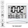 Digital Travel Alarm Clock - Foldable Calendar Temperature Timer LCD