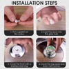 3 Piece Pot Lid Handles with Thermometer, Universal Replacement Handle,
