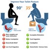 Bamboo Toilet Stool Squat 7in & 9in Adjustable Heights, Foldable