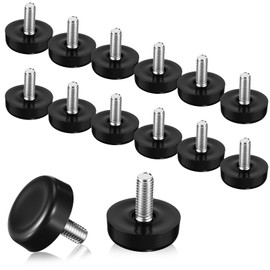 FNANJWQ 14 Pcs M6 Threaded Adjustable Furniture Feet, Galvanizediron Leveling Foot, Feet Levelers Screw On Furniture Glide Leveling for Table Chair Cabinets Stool Legs