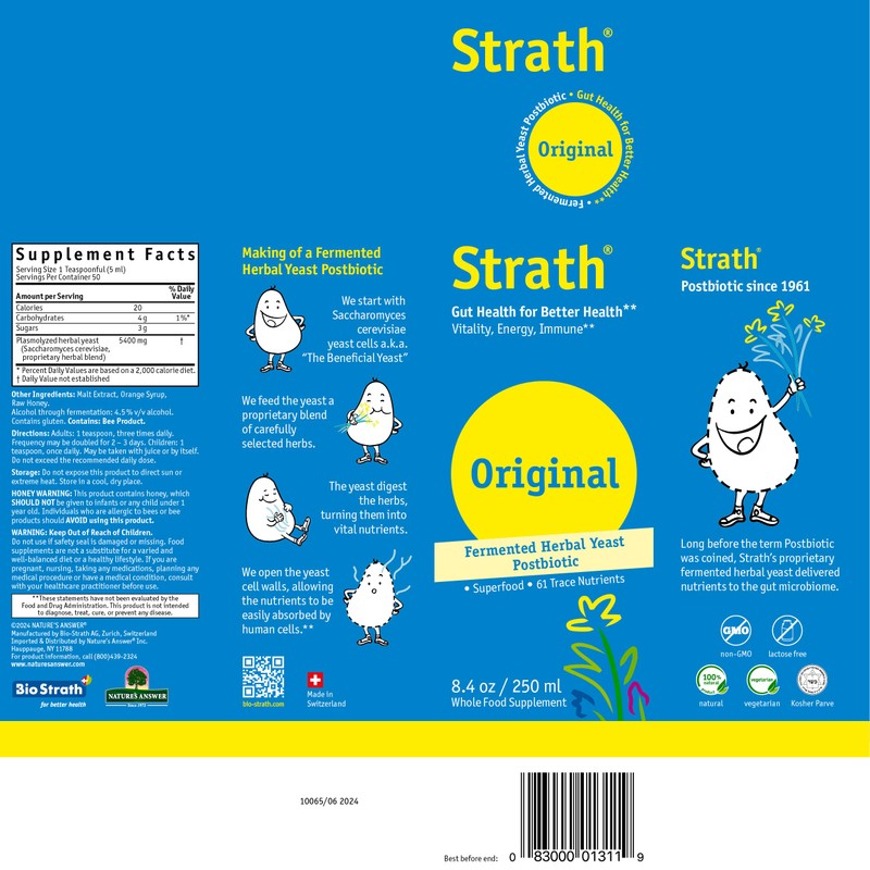 Strath Fermented Herbal Yeast Postbiotic - (8.4 Fl oz) Daily