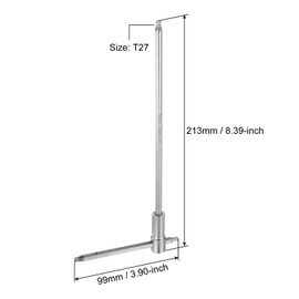 sourcing map T27 Sliding T-Handle Torx Star Wrench for Fast Spinning, CR-V Steel