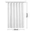 Barossa Design White Shower Curtain Liner with 6 Magnets -