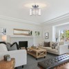 BUXVRCS Semi Flush Mount Ceiling Light, Modern Chandelier Crystal Ceiling