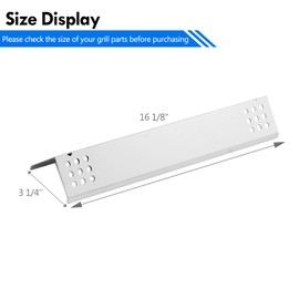 Grillflame D010012307 Flame Tamer Replacement Parts for Monument Grill Replacement Parts 6 Burner Grill Heat Plates 77352 7735MB Heat Shield Stainless Steel Grill Heat Tents BBQ Accessories, 6pcs