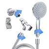 High Pressure 6-mode Handheld Shower Head, Anti-clog Nozzles with Stainless