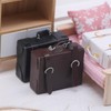 1:12 Scale Dollhouse Miniature Briefcase | Faux Leather Suitcase for