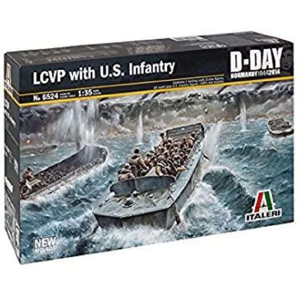 TAMIYA IT6524 6524S 1/35 LCVP w/US Infantry Model KIT, Unpainted, Arial Toys & Games Ltd329