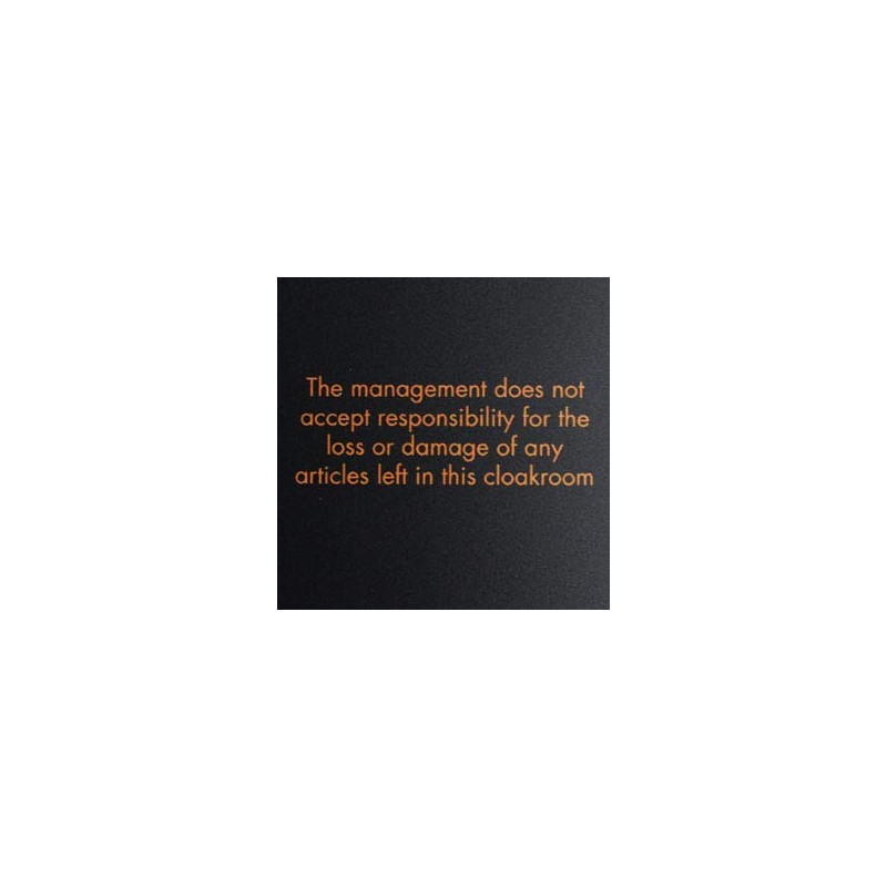 Plastic Cloakroom Tags/Tickets with Standard Disclaimer Text on Reverse, Pack