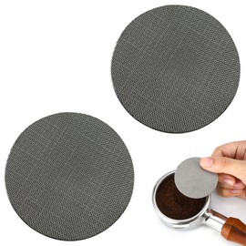 2 Pack 51mm Espresso Puck Screen,Reusable Espresso Screen with 1.7mm Thickness 150μm 316 Stainless Steel for Espresso Portafilter Filter Basket (51mm,150μm)