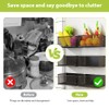 Umllpet Magnetic Shelf Kitchen Organiser, Spice Rack, Magnetic Fridge Shelf,