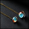 White Fang AZ331 Necklace, Starry Sky, Universe Design, Chain, Crystal,