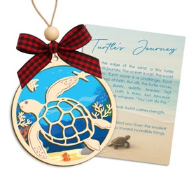 Sea Turtle Ornament, Sea Turtle Gifts for Women with Story Card, Christmas Tree Decorations, Christmas Ornaments, Ornament Gifts for Women, Mom, 2025 Christmas Ornaments