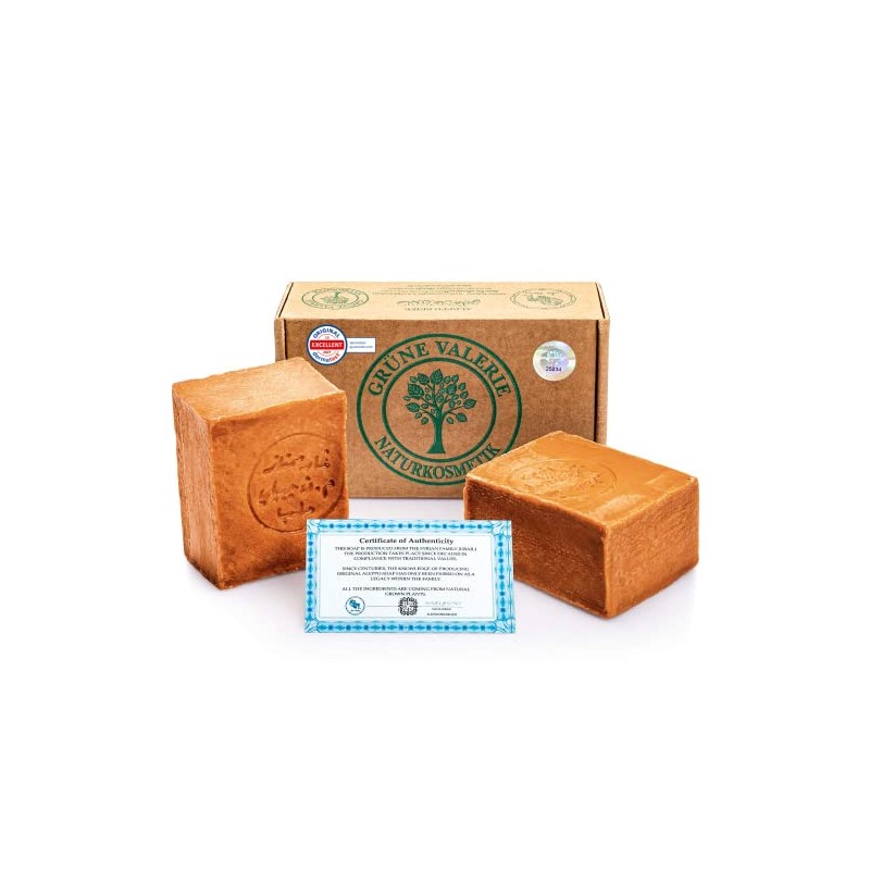 Grüne Valerie® Original Aleppo Seife Set 2 x 200g (400g)