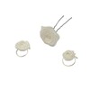 Girls Cream 13-Piece Set Roses Curlies Bridal Wedding