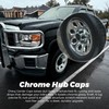 15067580 4PCS Silver Chevy Center Caps 6 Lug Hub Caps