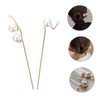 Baluue Hair Sticks for Women 2 Pack Pearl Hair Pins