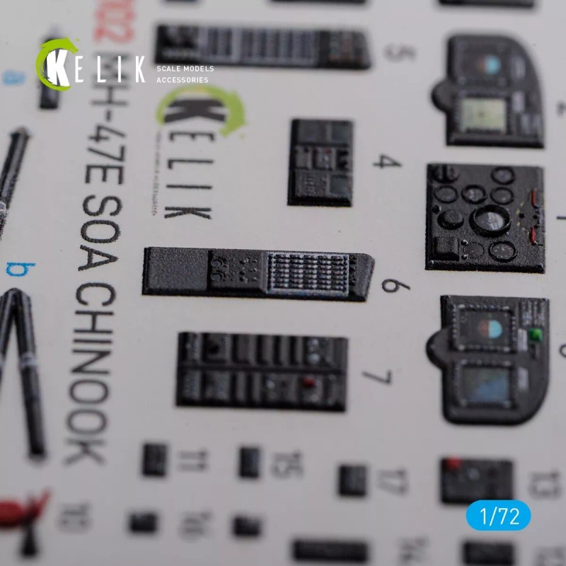 Reskit 1/72 ResKit K72102 MH-47E interior 3D decals for Italeri