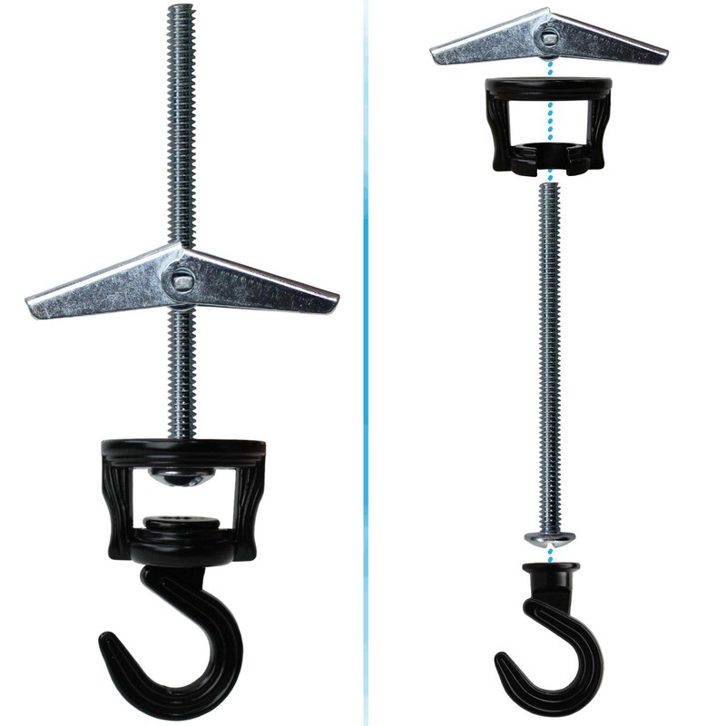 Swivel Hook Hangers, Multi-Functional for Hanging, Screws and Anchors Included,
