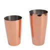 Boston Cocktail Shaker Stainless Steel Rose Gold Glossy Surfaces Leakproof