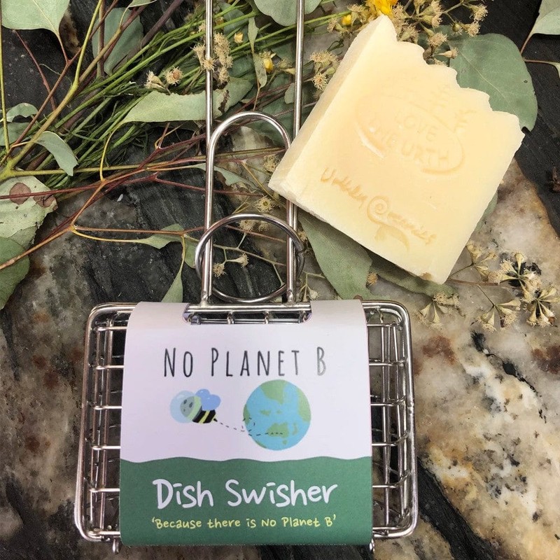 Urthly Organics No Planet B Stainless Steel Dish Swisher for