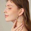 Gacimy Gold Hoop Earrings for Women 14K Real Gold Plated,