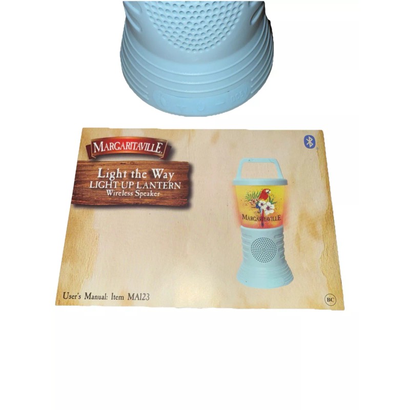Margaritaville Lantern Wireless Speaker Light The Way with 3 Multicolored
