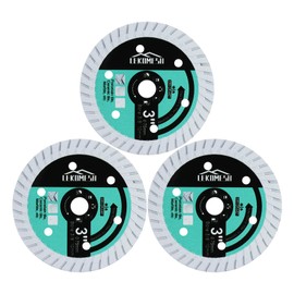 LEKOMESH Tile Blade 3In/75mm x Arbor 3/8In/10mm Diamond Saw Blade for Cutting Ceramic,Hard Porcelain,Glazed Tiles Dry Cutting disc, 3pcs