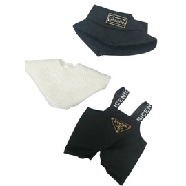 17cm Doll Clothes(NO Doll) Hat & Overalls Set for 17cm Accessories Suit,Stylish Adorable Dolls Clothes Accessories (Romper)