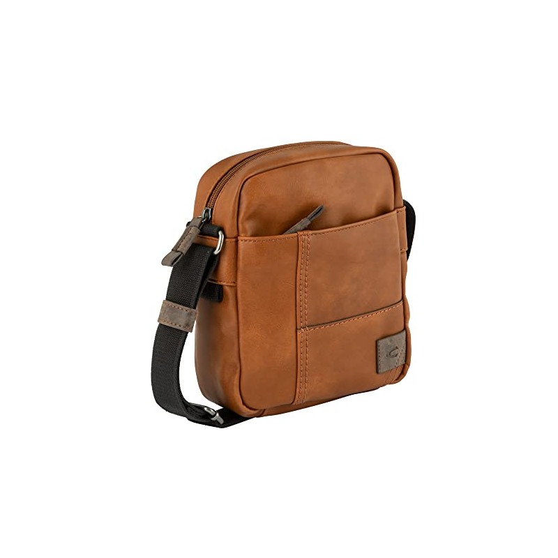camel active Laos Men's Crossbody Bag Small Cognac Brown, cognac