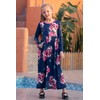 GORLYA Girl's Long Sleeve Floral Print Loose Casual Holiday Long
