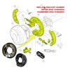 Drive-up Club Car Brake Assembly, Rear Brake Cluster for Club