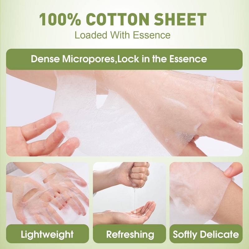 60 Pack Collagen Hydrating Face Mask, Bulk Sheet Face Masks