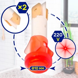 Signal Light LED 220 V Round Head Diameter 10 mm Indicator Light Colour Red MONTERAL