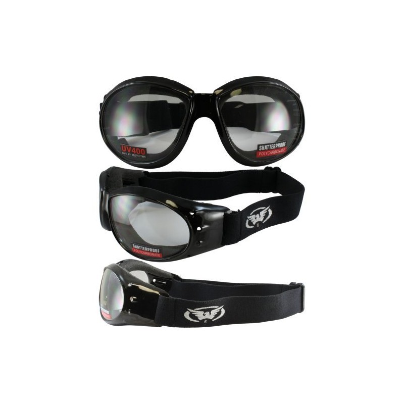 Global Vision Eliminator Black Frame Dirt Bike Padded Motorcycle Goggles