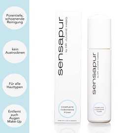 SENSAPUR Complete Cleansing Foam Ultramild Pore Deep Cleansing Foam for the Face Including Eye Environment, Neck and Décolleté 200 ml