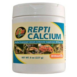 Zoo Med Reptile Calcium Supplement 8 Ounce Ultra Fine Phosphorus Free with Vitamin D3