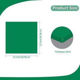 Paquete de 2 hojas de acrílico verde opaco de 12 x 12 pulgadas, tableros de plexiglás acrílico de 3 mm de grosor para corte láser y proyectos de manualidades