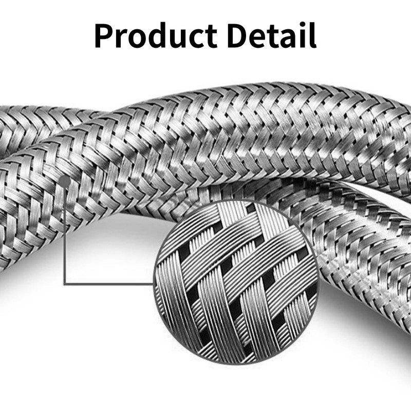 IUSOT Stainless Steel Flexible Tap Hose, 60cm Shower Hose Extension