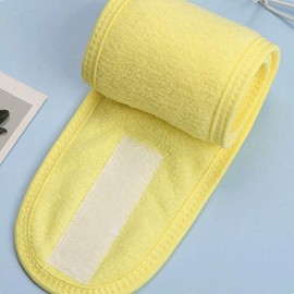 Neat face wash band microfiber sticky face wash band yellow 3ea