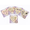 Pack of 5 Decorative Wooden Heart Plaques – Inspirational Quote
