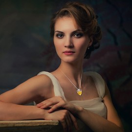 Fashion Created Citrine Birthstone Yellow Crystal Necklace, Heart Cubic Zirconia, Silver Color N437 (Yellow)