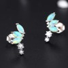 VIKI LYNN Opal Earrings Petal Women's Earrings 925 Sterling Silver